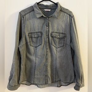 Camaïeu Denim Button-Up Shirt